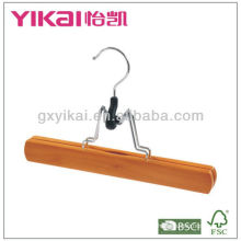 Wooden trousers hanger with white felt